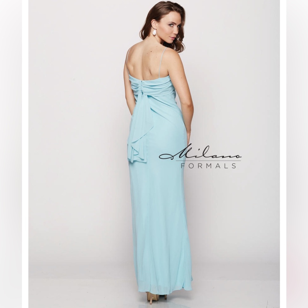 Milano Formals Chiffon Gown Champagne NWT 5XL - Picture 6 of 10